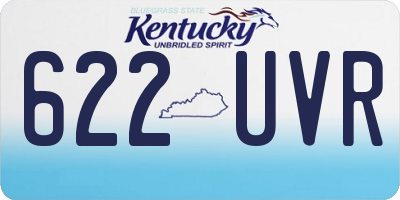 KY license plate 622UVR