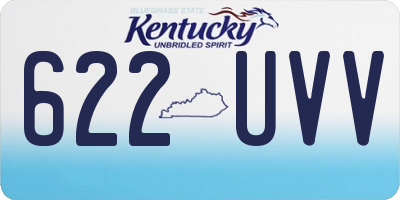 KY license plate 622UVV