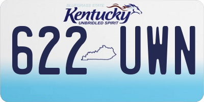 KY license plate 622UWN