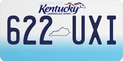 KY license plate 622UXI