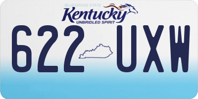 KY license plate 622UXW
