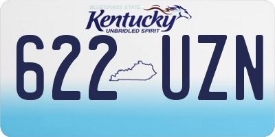 KY license plate 622UZN