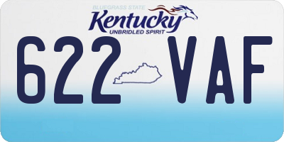KY license plate 622VAF