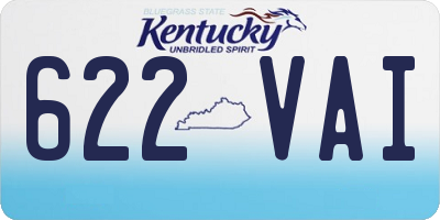 KY license plate 622VAI