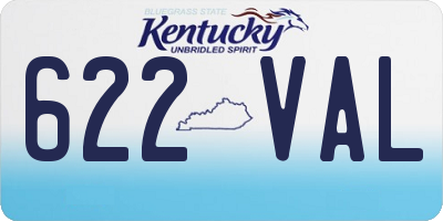 KY license plate 622VAL