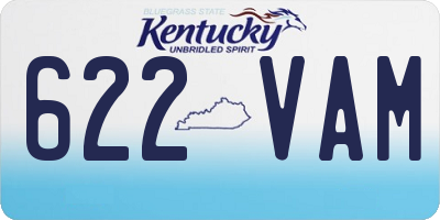 KY license plate 622VAM