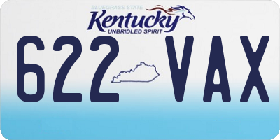 KY license plate 622VAX