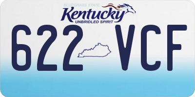 KY license plate 622VCF