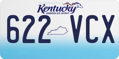 KY license plate 622VCX