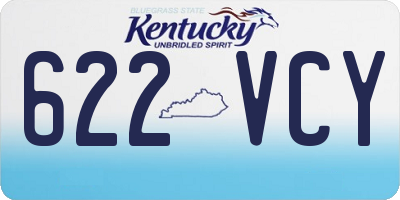 KY license plate 622VCY