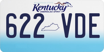 KY license plate 622VDE