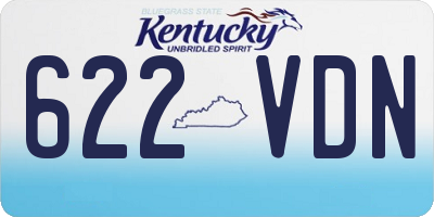KY license plate 622VDN