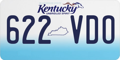 KY license plate 622VDO