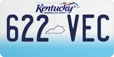 KY license plate 622VEC