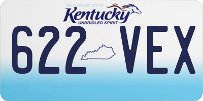 KY license plate 622VEX