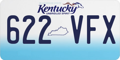 KY license plate 622VFX