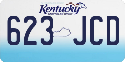 KY license plate 623JCD