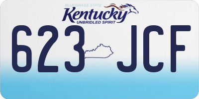 KY license plate 623JCF