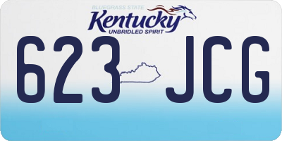 KY license plate 623JCG