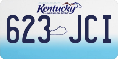 KY license plate 623JCI