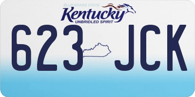 KY license plate 623JCK