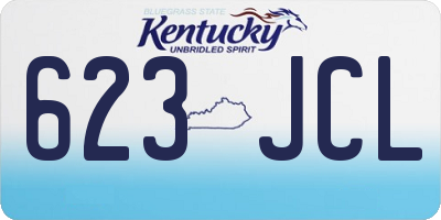 KY license plate 623JCL