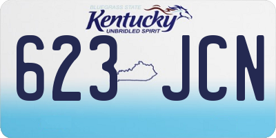 KY license plate 623JCN