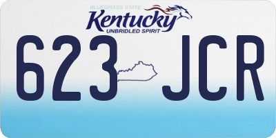 KY license plate 623JCR
