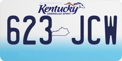 KY license plate 623JCW