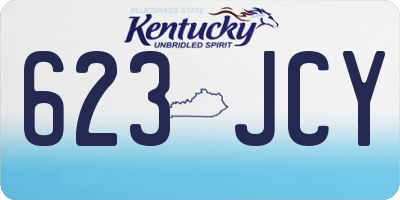KY license plate 623JCY