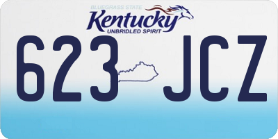 KY license plate 623JCZ