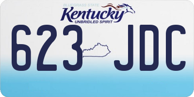 KY license plate 623JDC