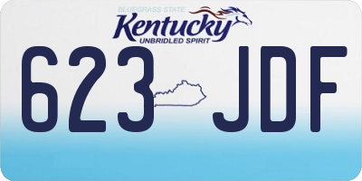 KY license plate 623JDF
