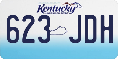 KY license plate 623JDH
