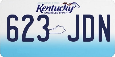 KY license plate 623JDN