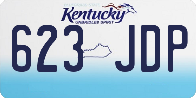 KY license plate 623JDP