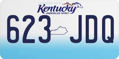 KY license plate 623JDQ