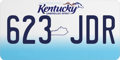 KY license plate 623JDR