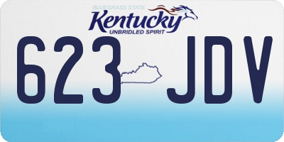 KY license plate 623JDV
