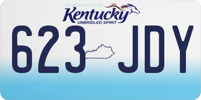 KY license plate 623JDY