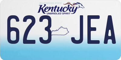 KY license plate 623JEA