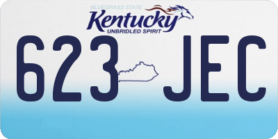 KY license plate 623JEC