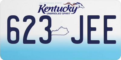 KY license plate 623JEE