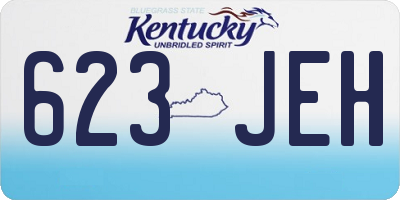 KY license plate 623JEH
