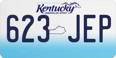 KY license plate 623JEP