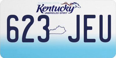 KY license plate 623JEU