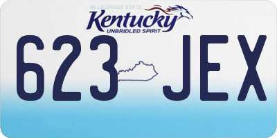 KY license plate 623JEX