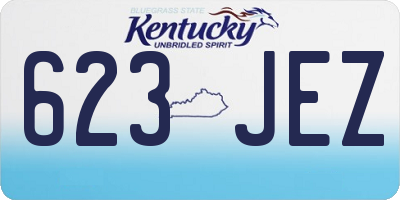 KY license plate 623JEZ