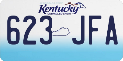 KY license plate 623JFA