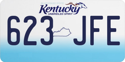 KY license plate 623JFE
